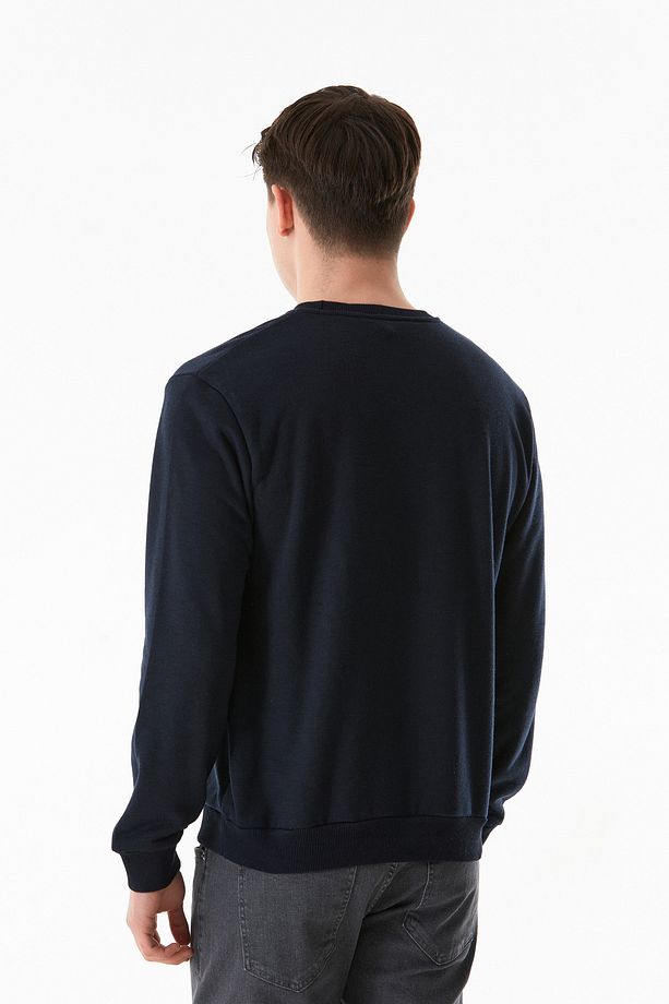 3 İplik Basic Bisiklet Yaka Sweatshirt - 4