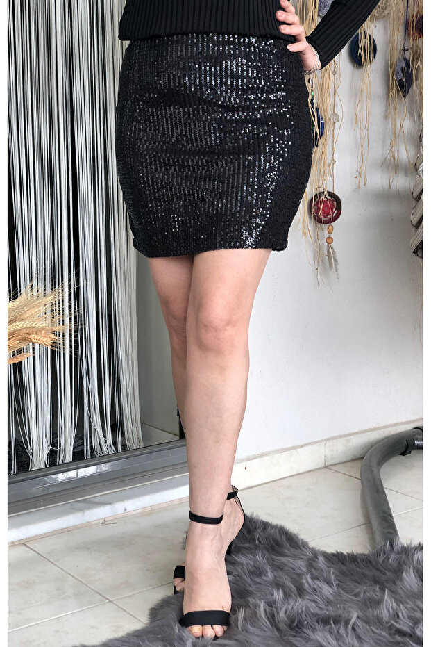 Astarlı Pul Payet Etek - 4