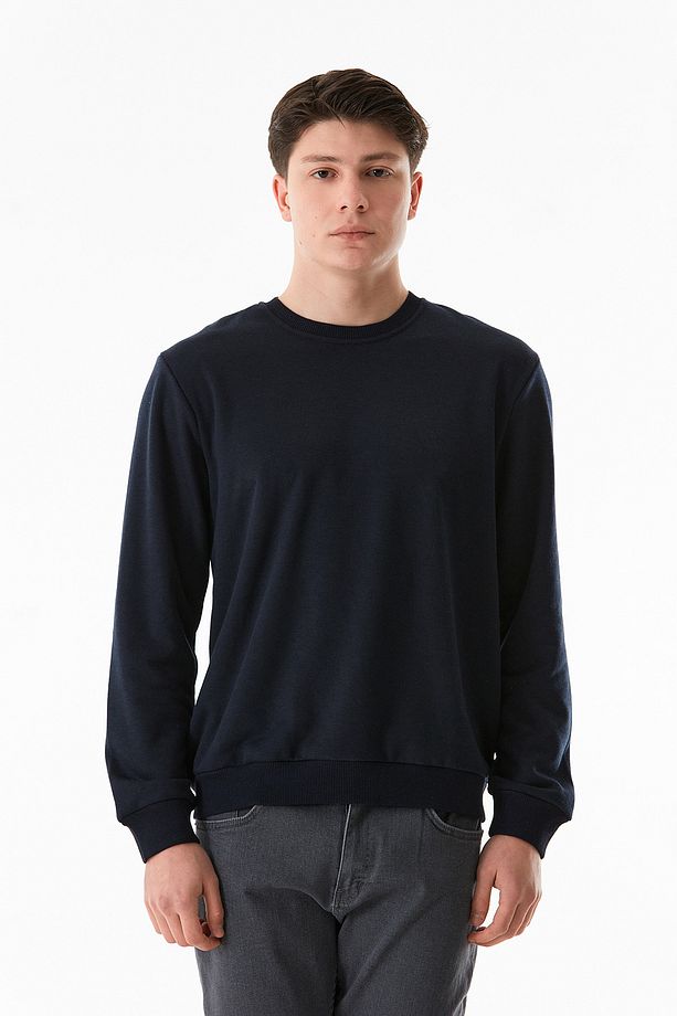 3 İplik Basic Bisiklet Yaka Sweatshirt - 8