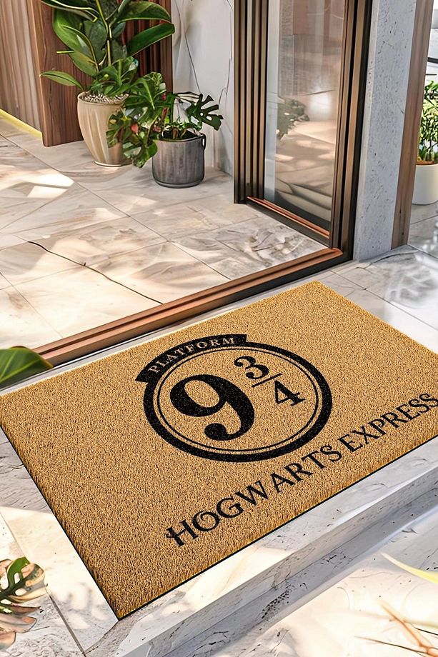 Paspas Harry Potter Hogwarts Express Desenli Kapı Önü Paspası 40 x 60 cm - 1