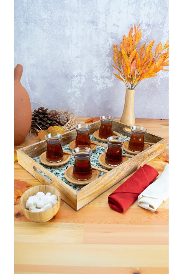 صينية كانجورا منقوشة بأوراق الشجر - 2