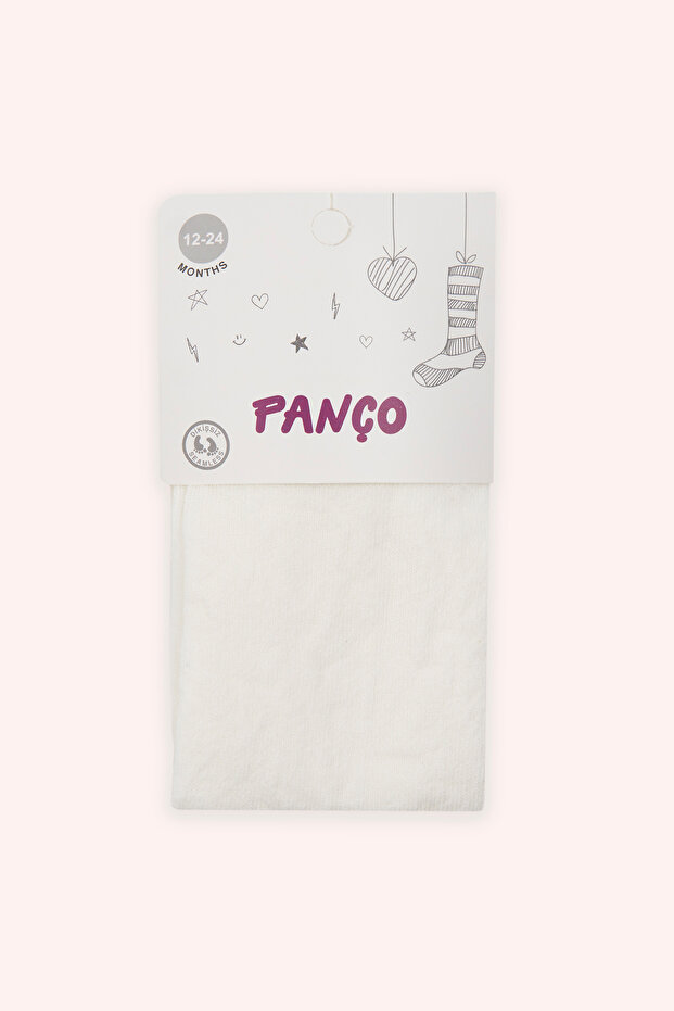 Baby Girl Cotton Ecru Pantyhose
