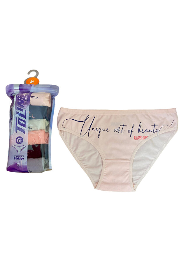 Women's 6-Piece Cotton Lycra Printed Towel Panties Set 2246170