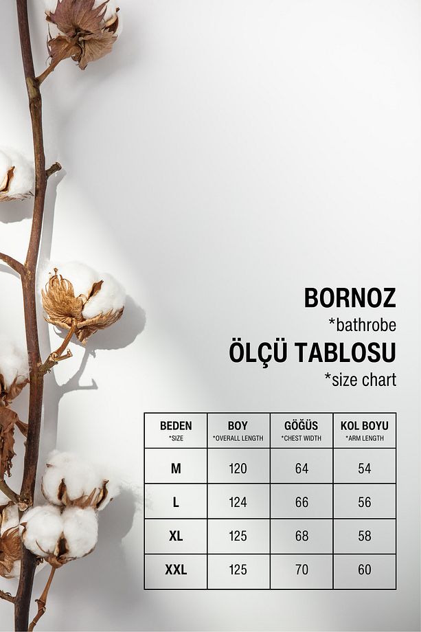 %100 Pamuk Ekstra Yumuşak Erkek Bornozu - Yüksek Kalite Kalın Bornoz - 5