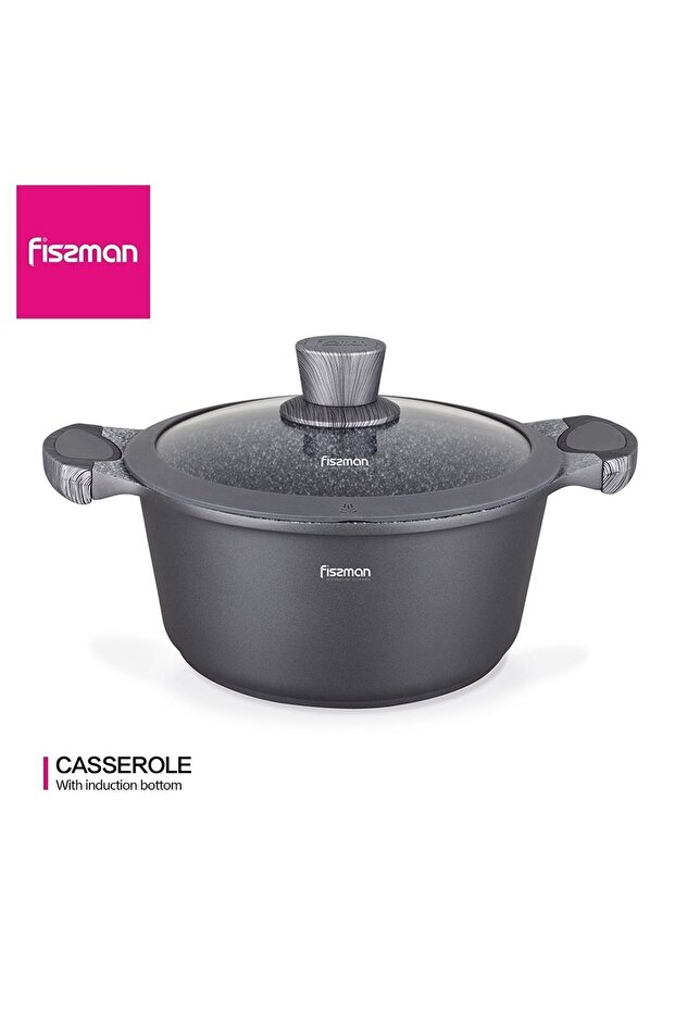 Stockpot With Glass Lid Non-Stick 24x11.5cm/4.3LTR Black/Clear
