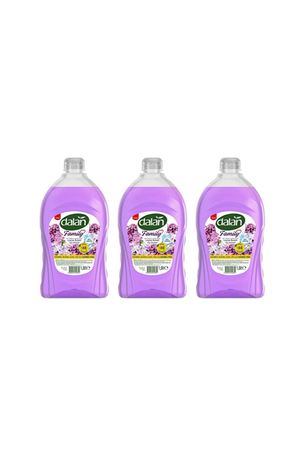 1.5 Lt 3 Pieces Liquid Soap Family Lilac Bouquet