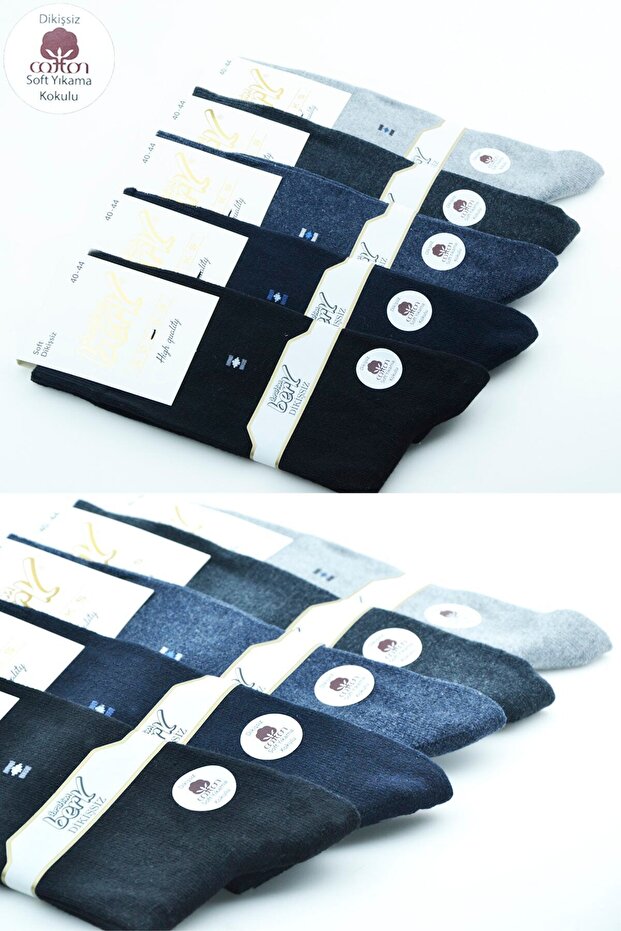 Erkek Uzun Soket Karışık Renk Çorap Seti 5 Adet - 2