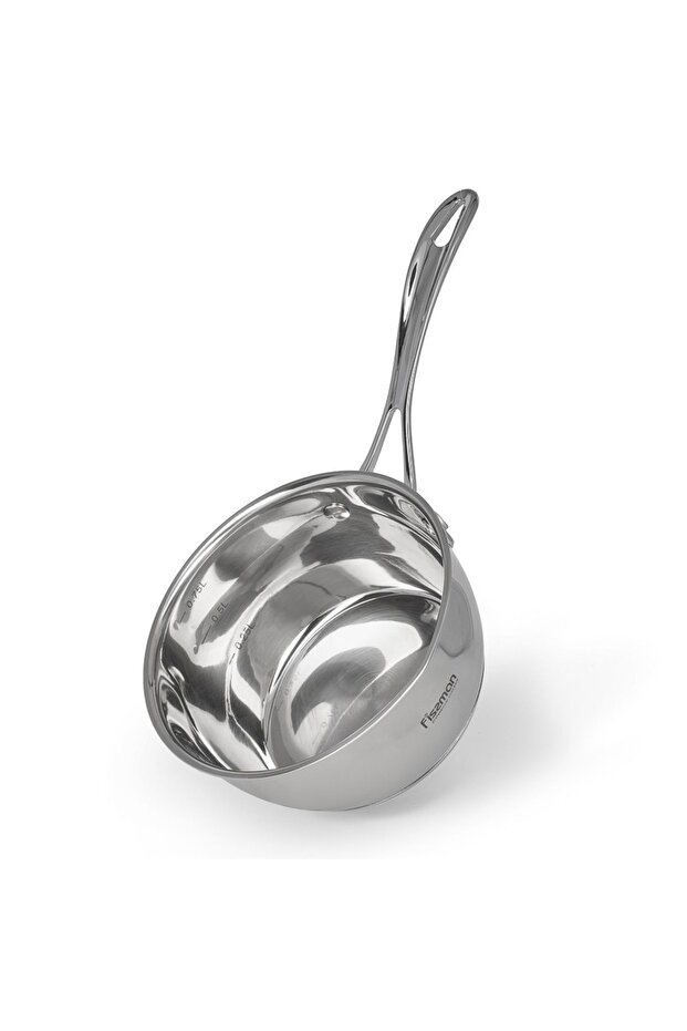 Saucepan 1000mL with Measuring Mark, Stainless Steel Saucepan 14x7cm , Induction Bottom