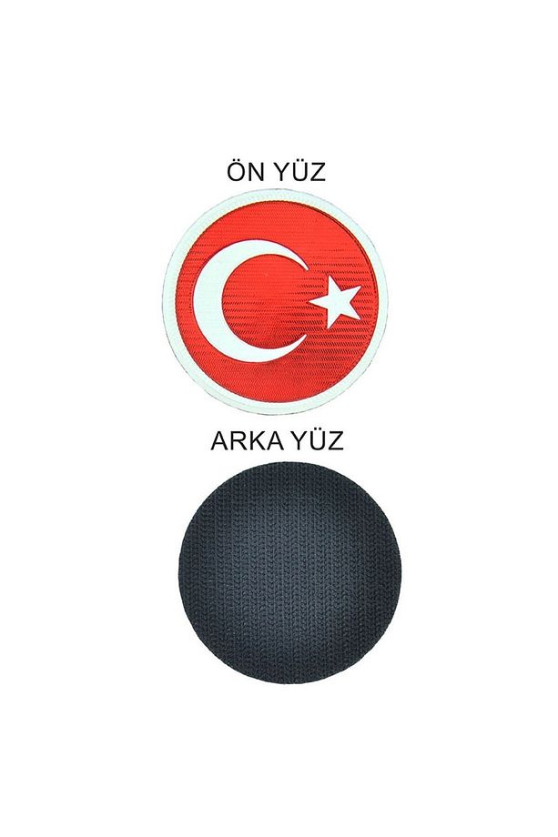 Türk Bayrağı Peç, Kırmızı Bayrak Patch, Cırtlı Peç - 4