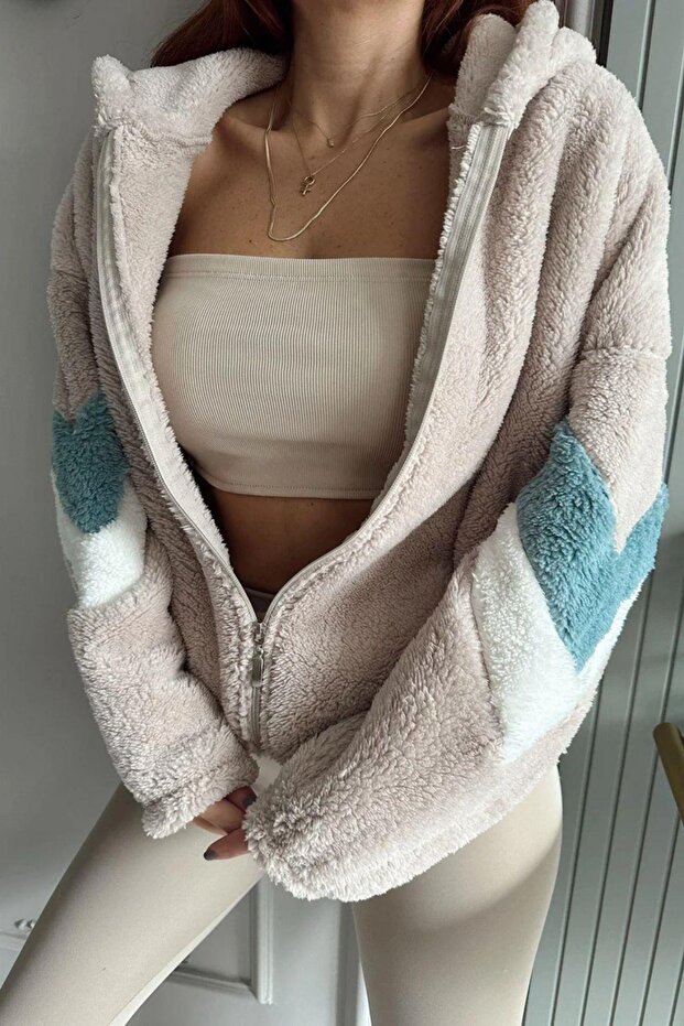 Kadın Peluş Mont - 5