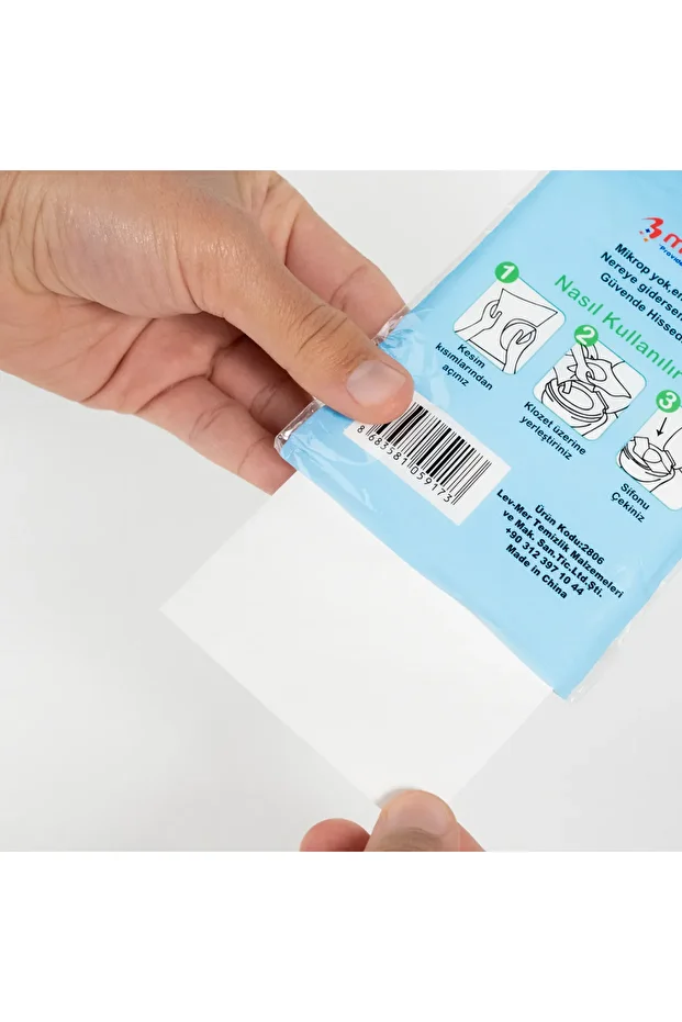 Tek Kullanımlık Suda Çözünür Klozet Kapak Örtüsü - 10 lu Paket - 3