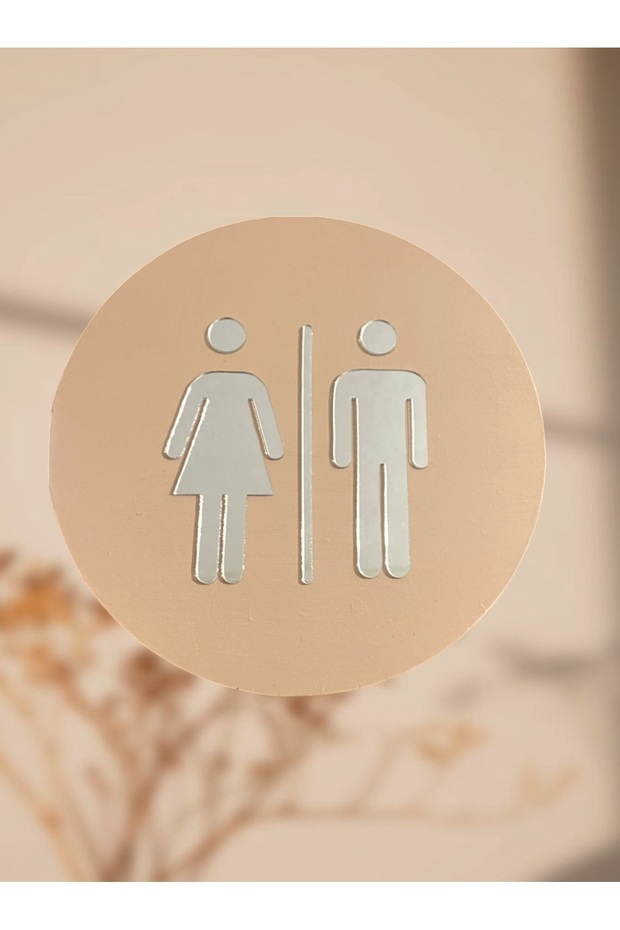 WC Tuvalet Yazısı Aynalı Pleksi - 1