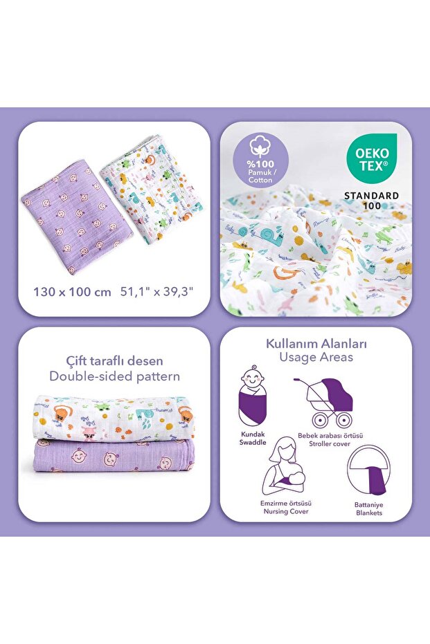 Milk&Moo Muslin Cover Set of 2 Milk&Moo Friends