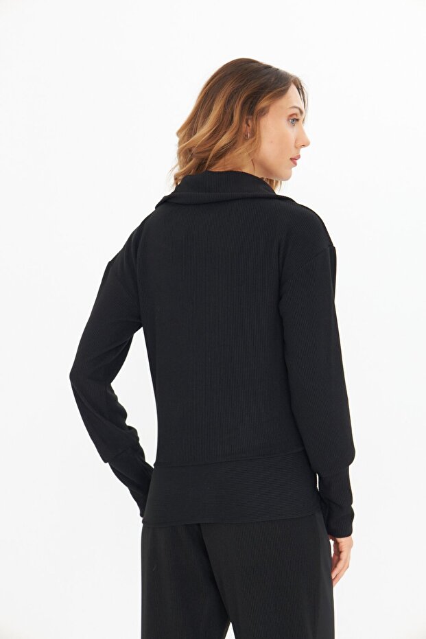 SİYAH TRİKO CEKET - 6