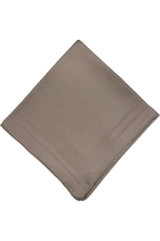 Düz Tivil Ipek Eşarp 40894-vizon - 1