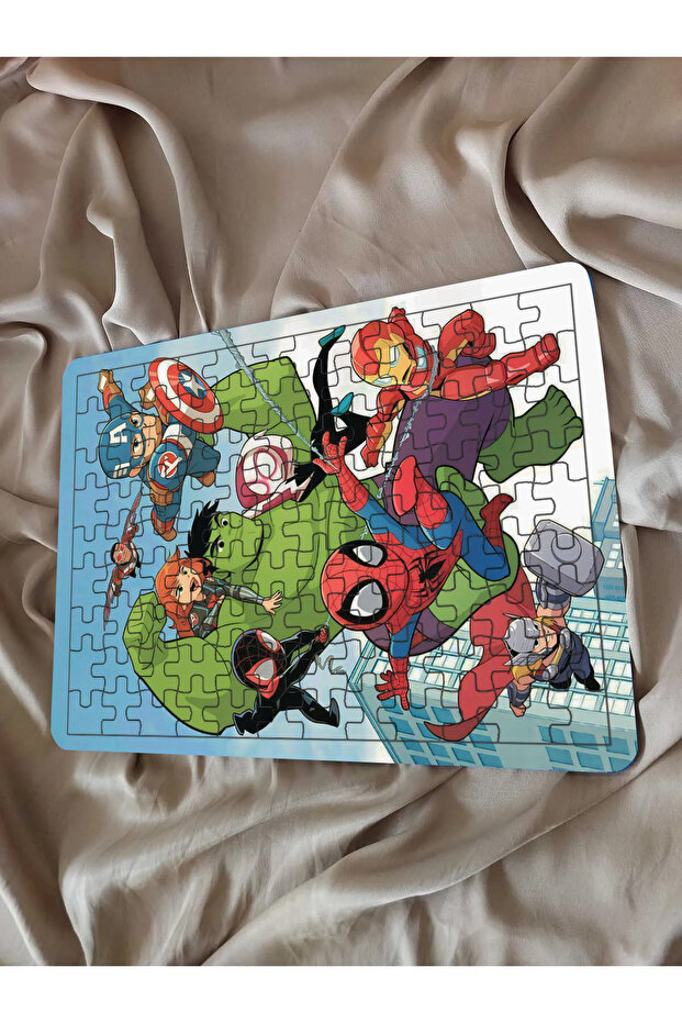 Çocuk Puzzle Ahşap Marvel 108 Parça Mobilya - 2