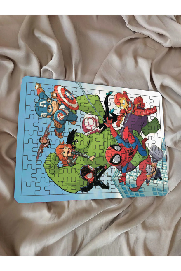 Çocuk Puzzle Ahşap Marvel 108 Parça Mobilya - 3