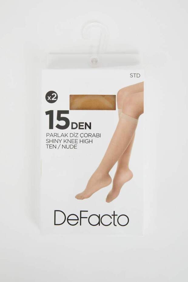 15 Den Fit Women's 2-Piece Below Knee Socks B5880axns - 1