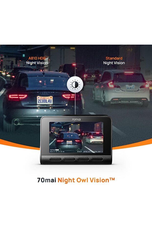 A810-2 4K Dash Cam, Çift HDR Ön ve Arka Kamera, Dahili GPS ve Akıllı Park Koruma - 5