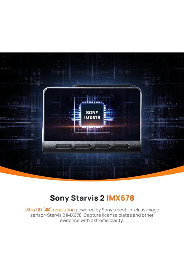 A810-2 4K Dash Cam, Çift HDR Ön ve Arka Kamera, Dahili GPS ve Akıllı Park Koruma - 8