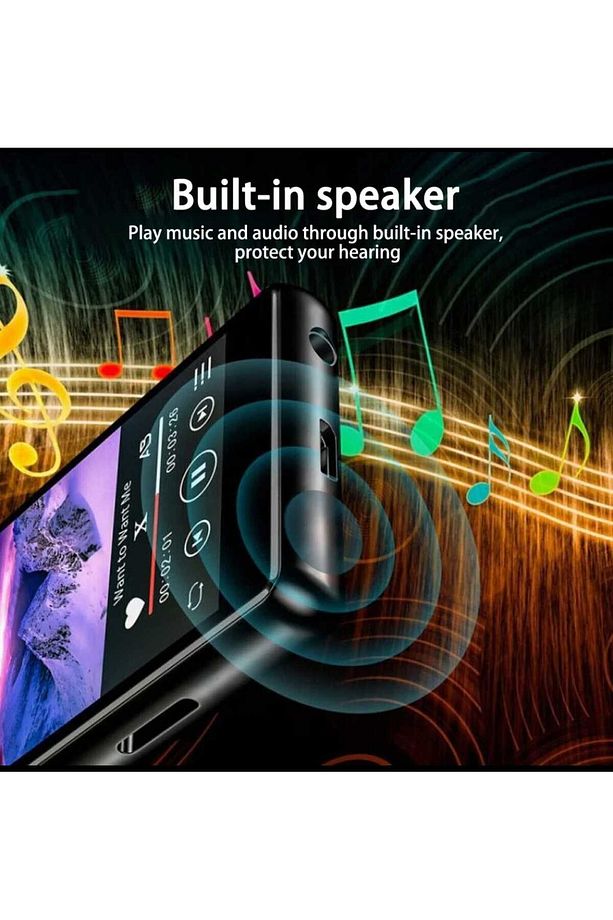 Dokunmatik Ekranlı Bluetooth Lu Mp3 Mp4 Player Dahili Hoparlör Müzik Çalar 4gb Hafızalı Mp Player - 4