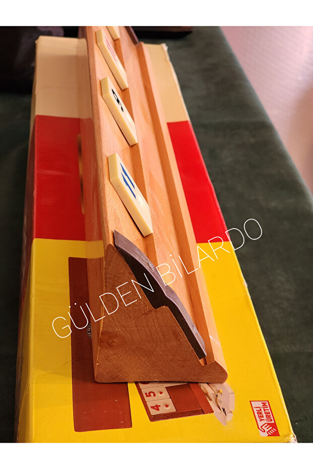Wooden Okey Set with Tree Pattern - 4