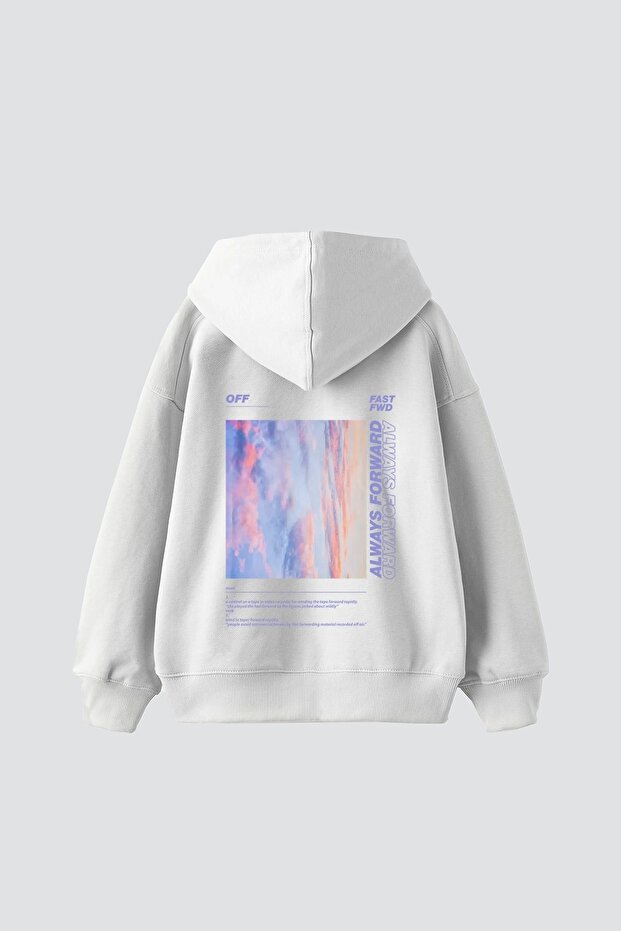 1989 Oversize Unisex Premium White Hoodie with Back Print