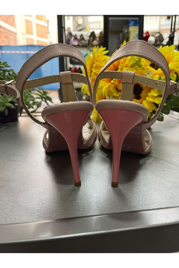 PUDRA PEMBE MİRADA MODEL 8,5 CM 13 PONT TANGO, DANS VE ABİYE AYAKKABISI - 5