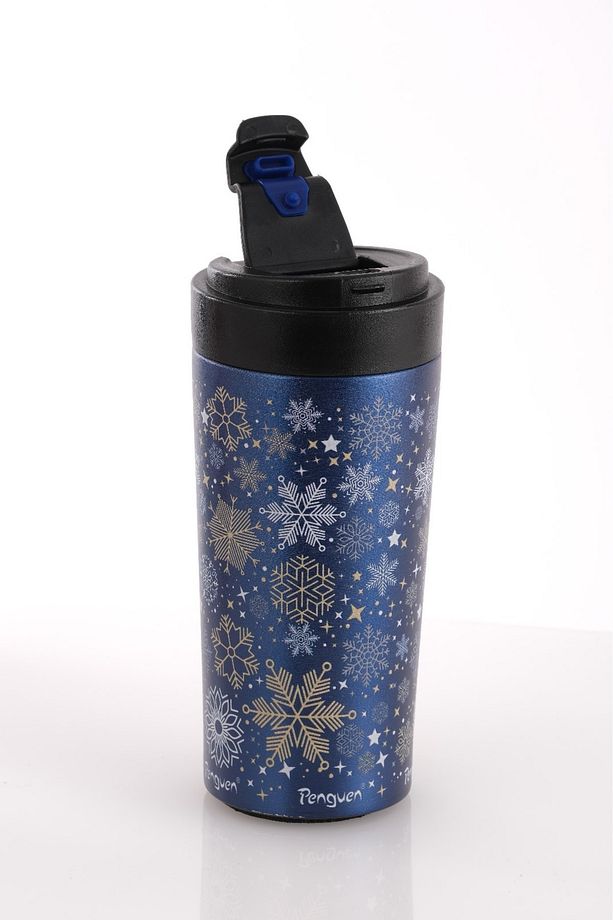 Termos Mug 380 ml Flip Kapaklı - Yılbaşı Hediyesi - Sus 304 Paslanmaz Çelik, Vakum Yalıtımlı - 5