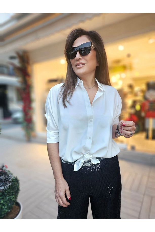Şifon Oversize Gömlek - 2