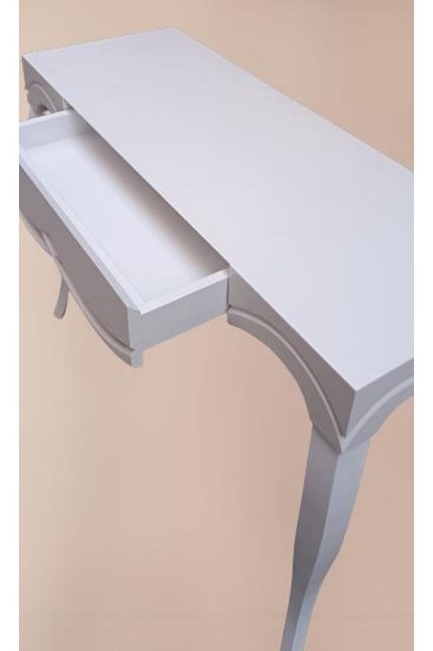 Dresuar 90010 Cnc Çökertme Model Ahşap Mdf Beyaz Lake Tabla Kayın Avangart Ayak - 4