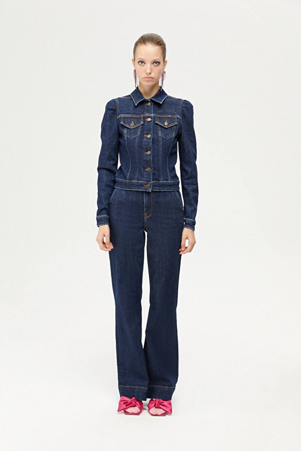 Kısa Denim Ceket - 1