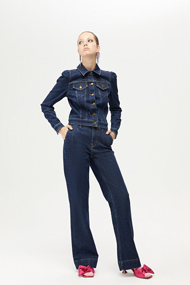 Kısa Denim Ceket - 6