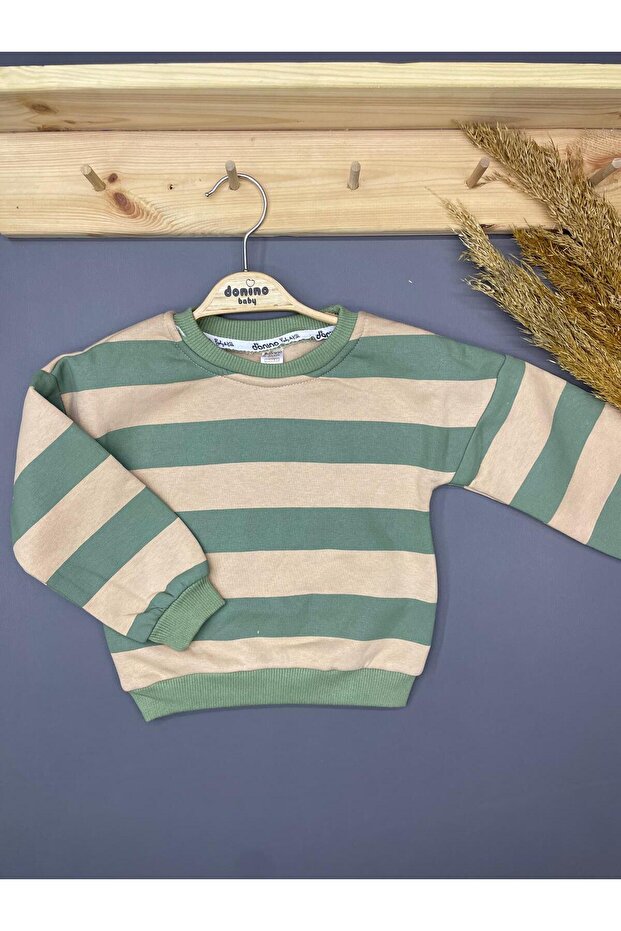 Chartoned Winter Children's Clothing Striped Sweater with Fleece Inside