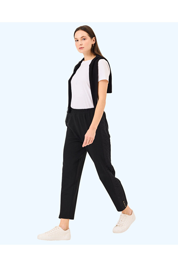 ELASTİK BEL PAÇADETAYLI EŞOFMAN ALTI - 1