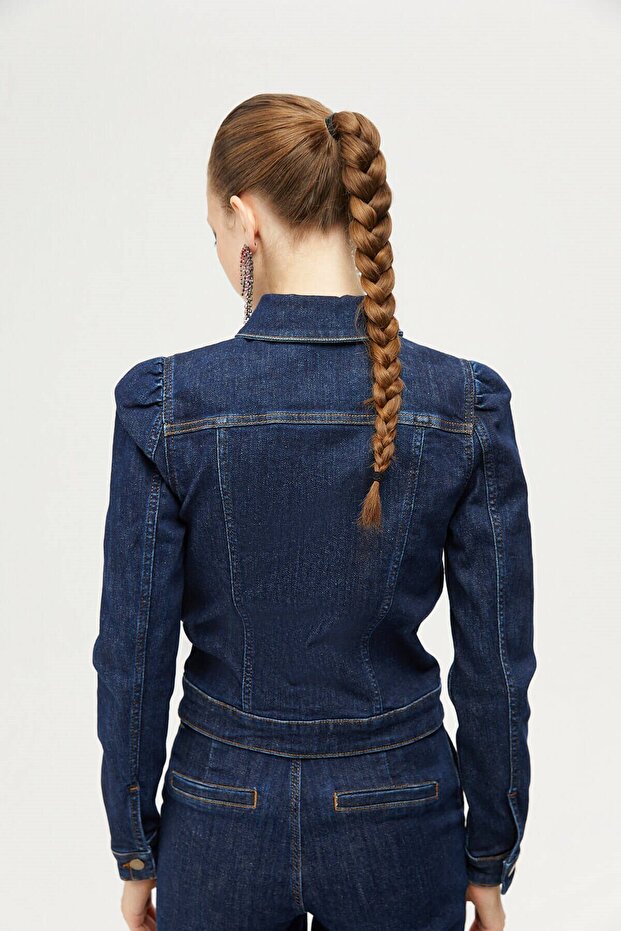 Kısa Denim Ceket - 7