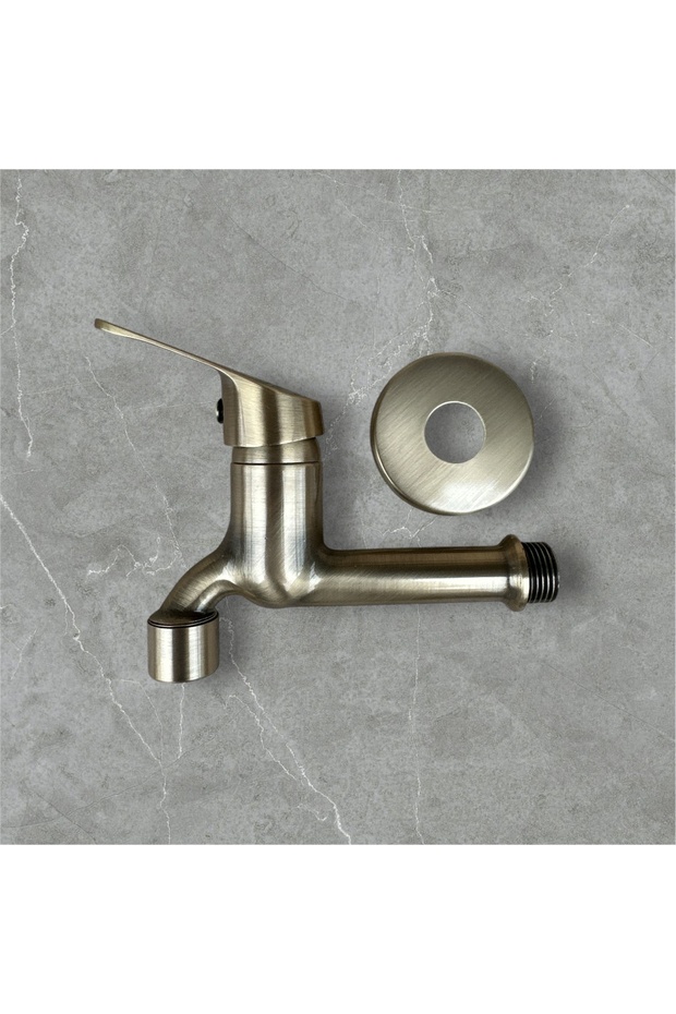 Antique Gold Faucet through the Wall Wc Faucet Antique Gold Brass Material