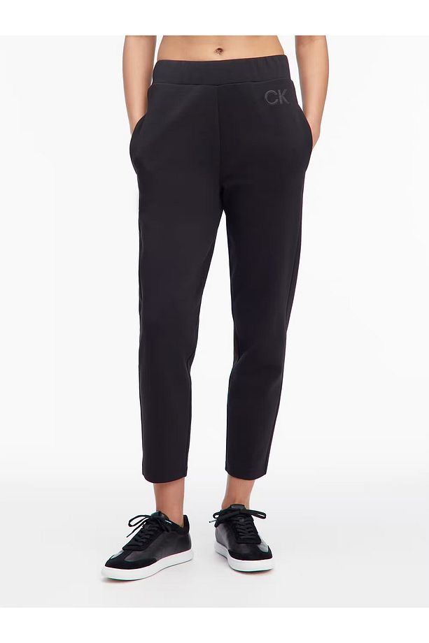 Kadın Yüksek Bel Pamuklu Slim Fit Dar Paça Siyah Eşofman Altı K20K207945-BEH - 1