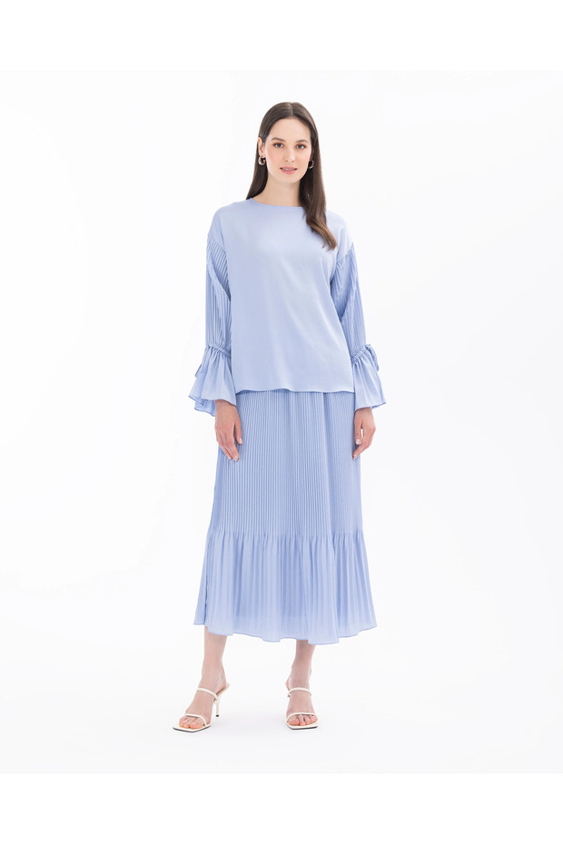 Pliseli Maxi Boy Etek - 1