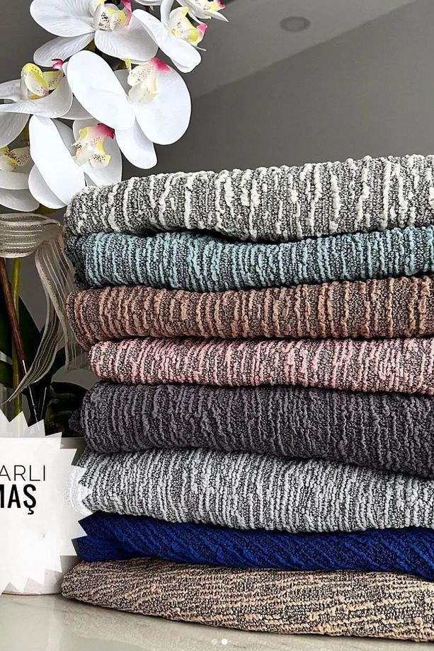 Jakarli Kumaş Sandalye Örtüsü , Oval Sandalye Kılıfı , Çubuk Desen (1 ADET) - 3