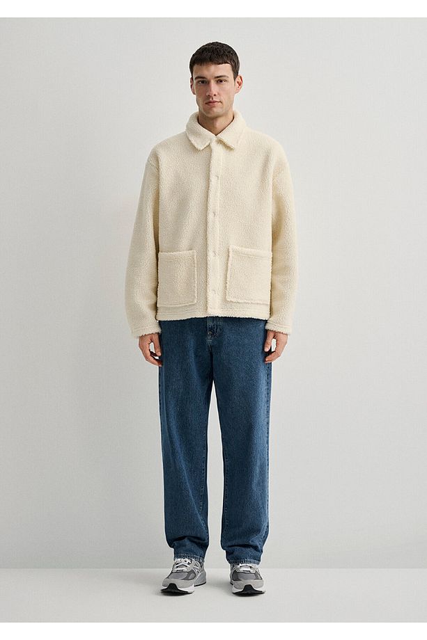 MAVİ  Ekru Sherpa Sweatshirt 10257 - 4