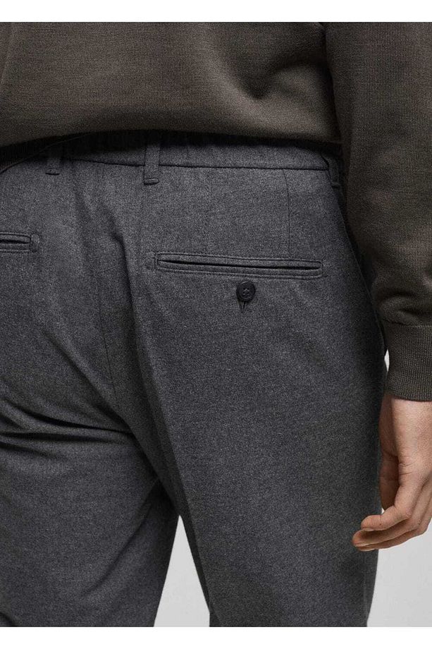 Regular kesim flanel pantolon - 5