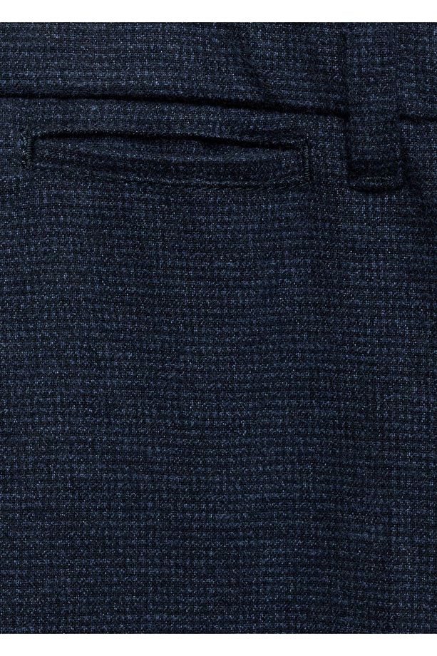 Mikro kazayağı desenli flanel pantolon - 7