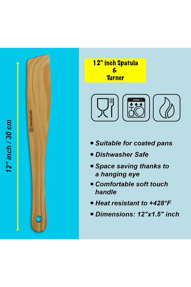 Krep Yapma Seti 3 Boy Krep Serpme Çubuğu Spatula Bambo Ahşap Bardak ile - 5