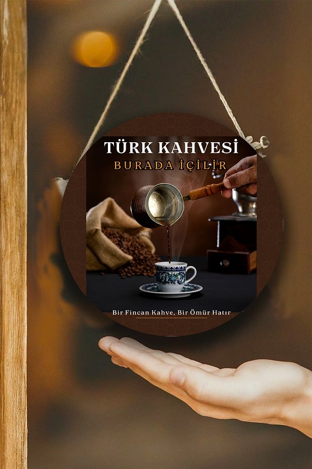Türk Kahvesi Cafe Restoran için Duvar, Kapı, Tek Taraflı Askılı Pano Karşılama Tabelası, Kahve Tablo - 3