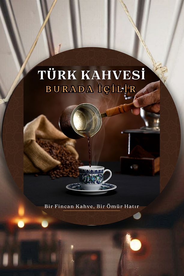 Türk Kahvesi Cafe Restoran için Duvar, Kapı, Tek Taraflı Askılı Pano Karşılama Tabelası, Kahve Tablo - 4