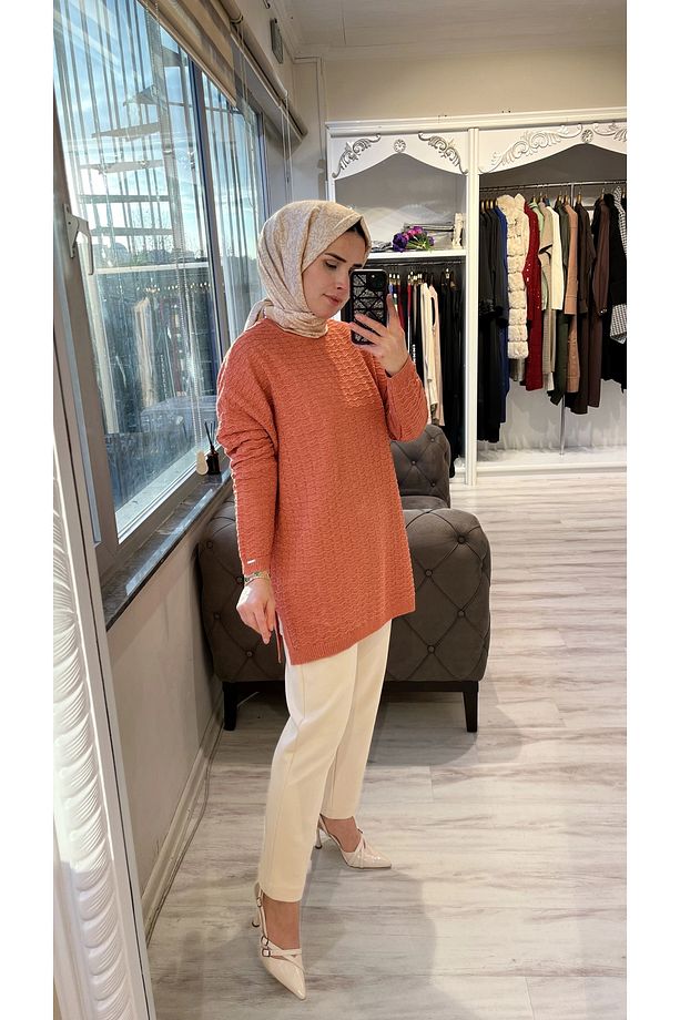İNVEE 7063 Simli Triko Tunik - 5