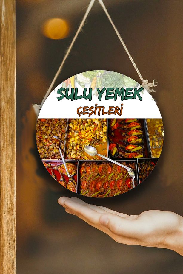 Lokanta Sulu Yemek Salonu için Duvar, Kapı, Tek Taraflı Askılı Pano Karşılama Tabelası, Yemek Tablo - 2