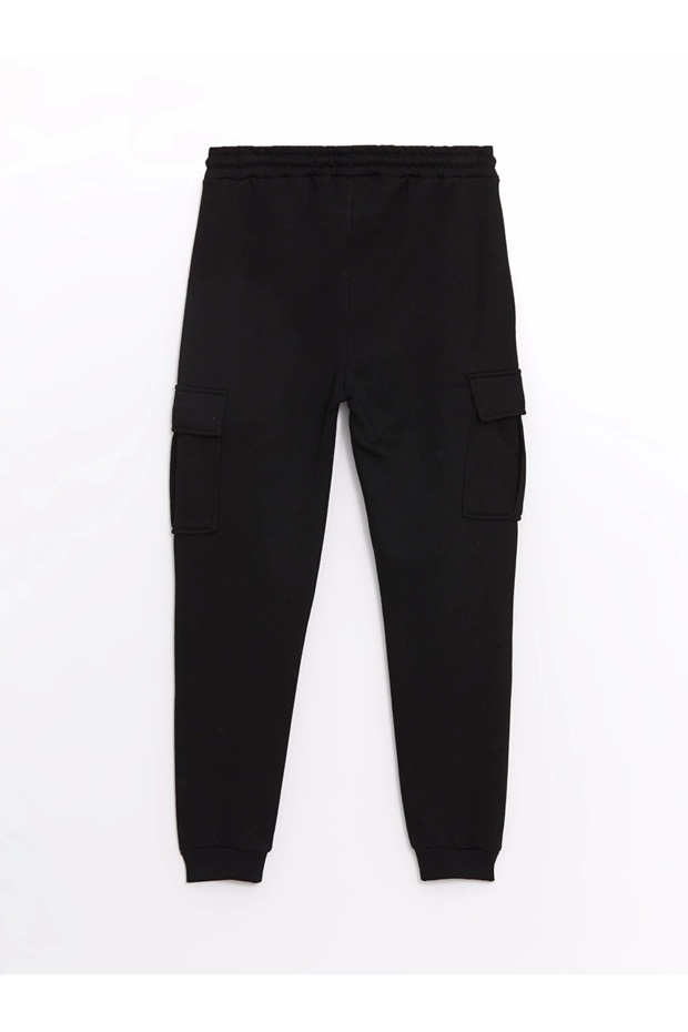 XSIDE Siyah Standart Kalıp Erkek Kalın Jogger Eşofman Altı - 5