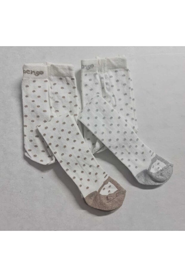 2 Pieces of Polka Dot Baby Pantyhose